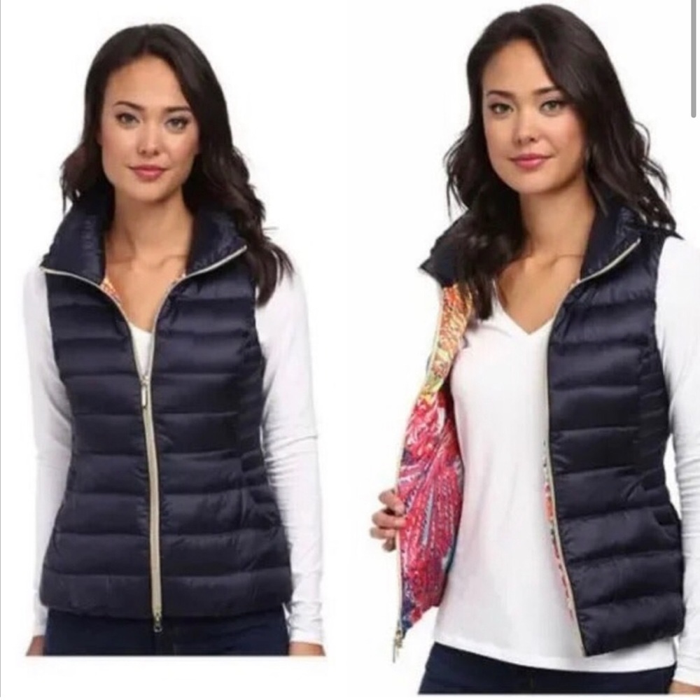 Lilly Pulitzer Vest Size XS, Color Navy